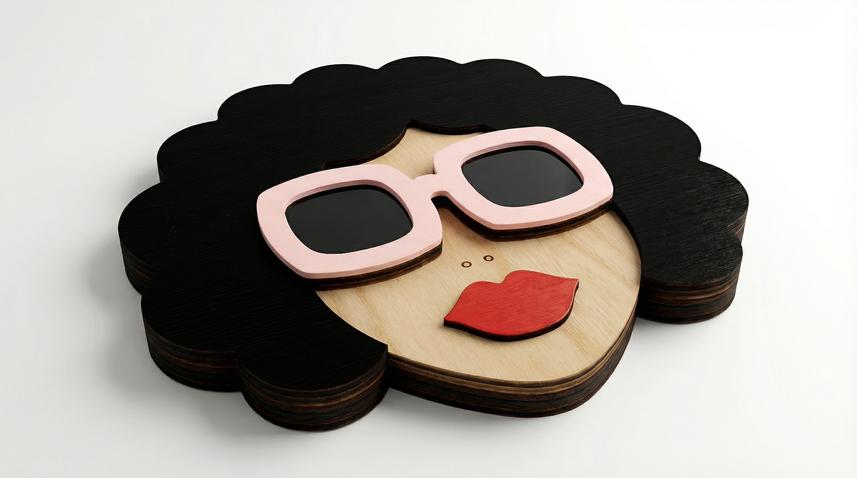 THE DIVA WALL MASK – Handmade 3D Wooden Wall Decor | Masqez