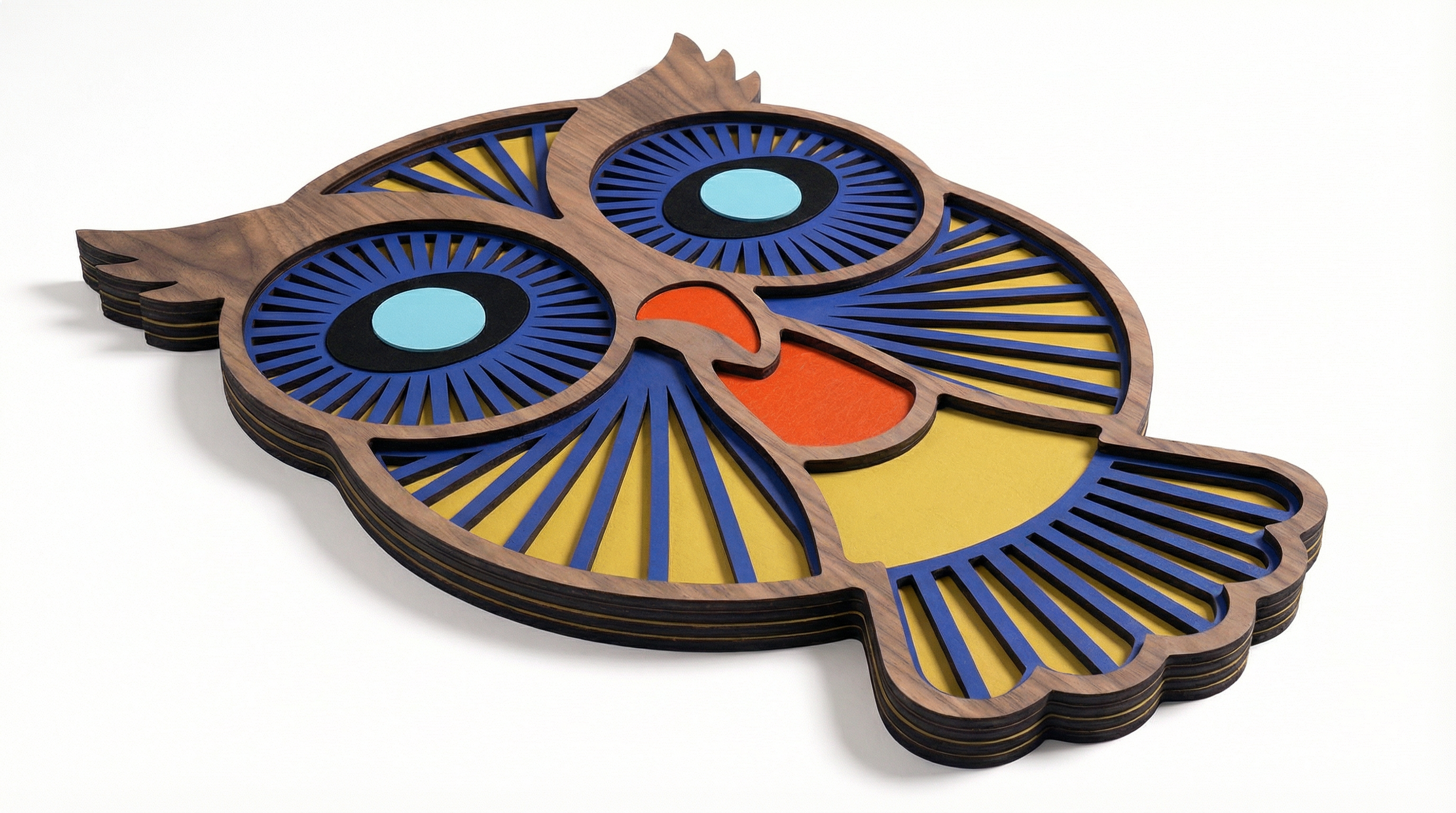 Owl Wall Mask – Handmade 3D Wooden Wall Decor | Masqez