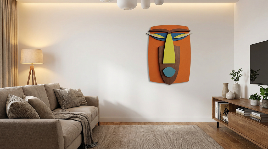 Kwaku Mask – Handmade 3D Wooden Wall Decor | Masqez