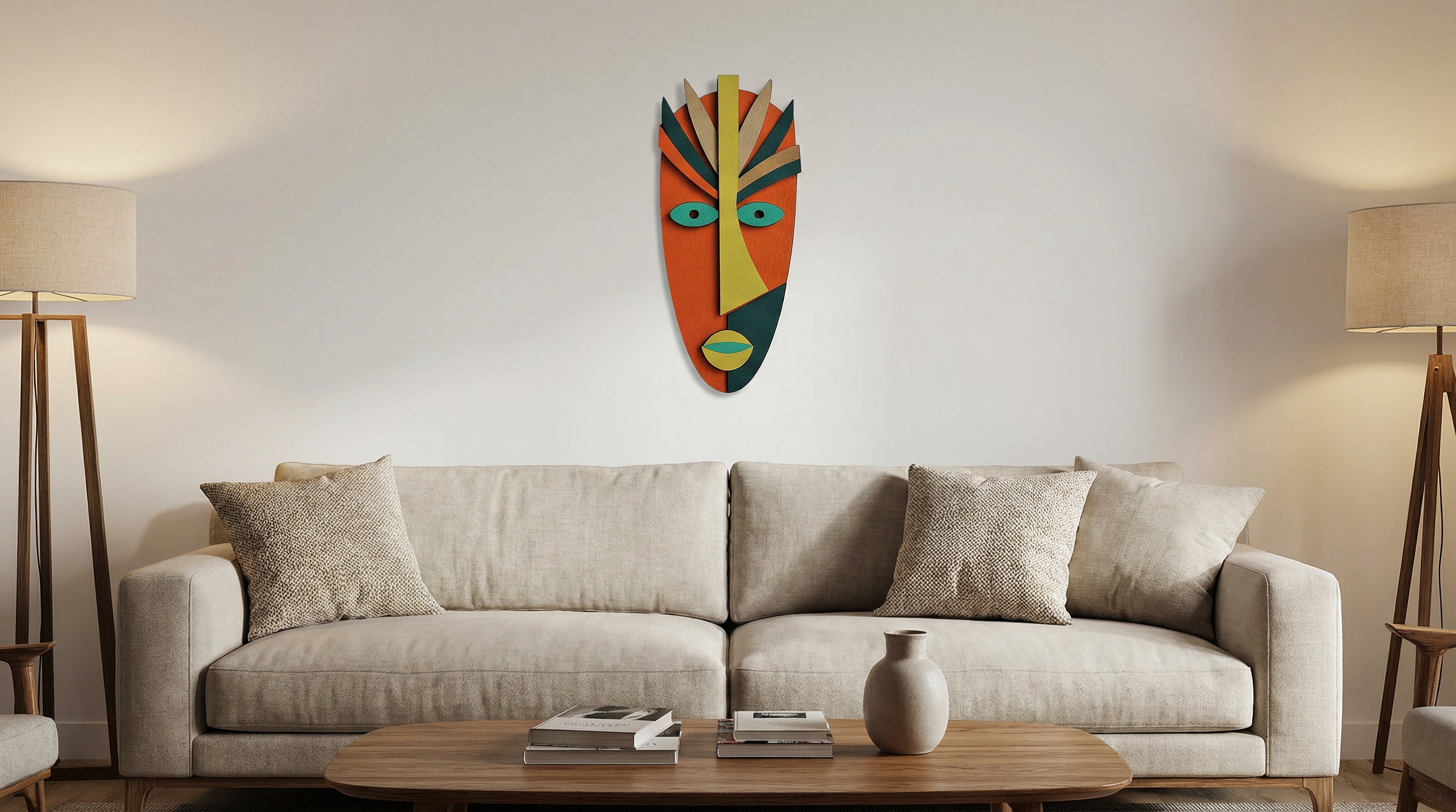 Kofi Mask African Mask wooden wall decor