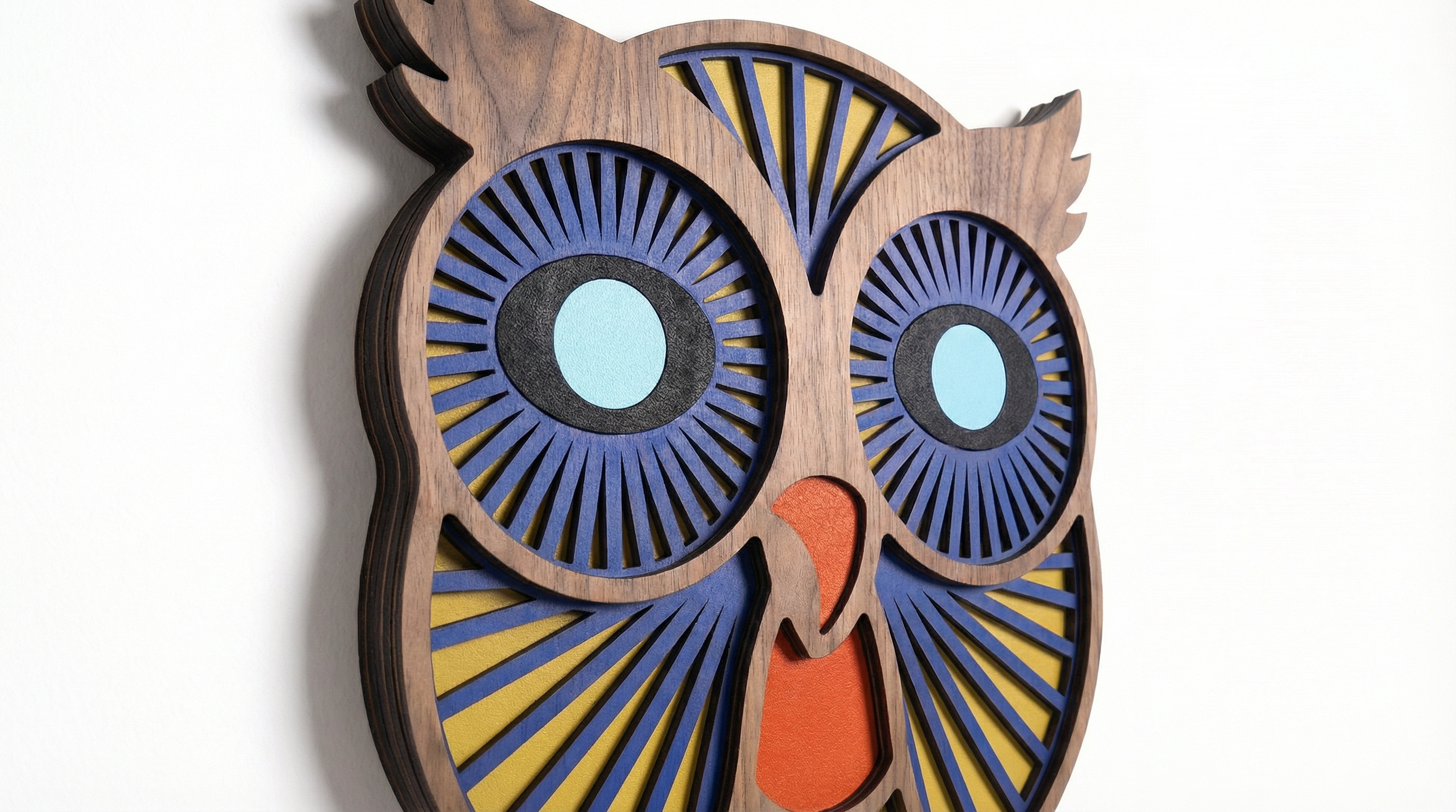Owl Wall Mask – Handmade 3D Wooden Wall Decor | Masqez