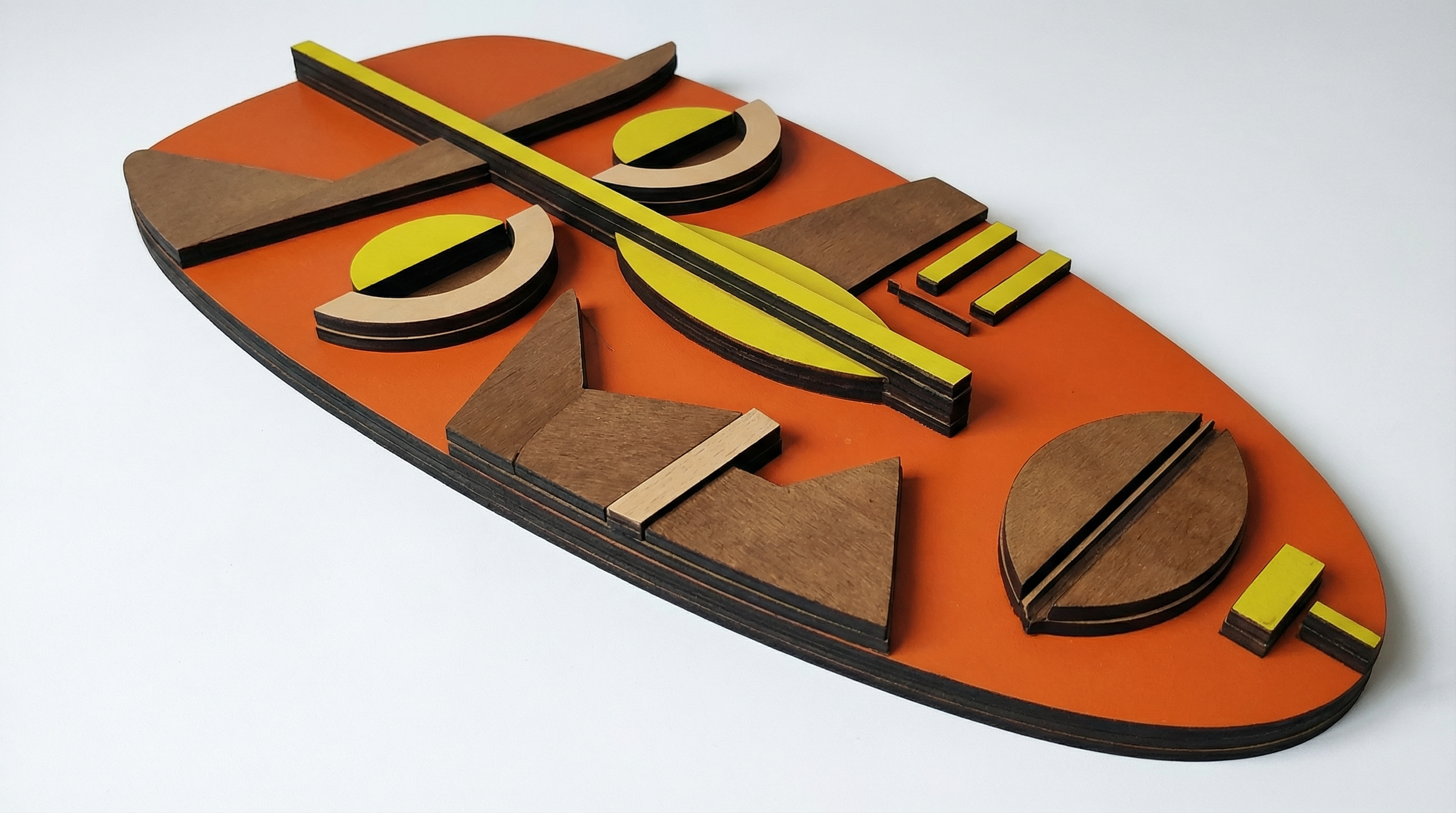 Kwame Mask – Handmade 3D Wooden Wall Decor | Masqez