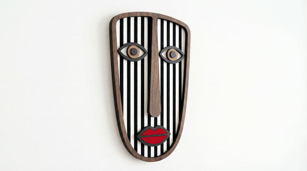 ZEBRA SOUL Face Mask – Handmade 3D Wooden Wall Decor | Masqez