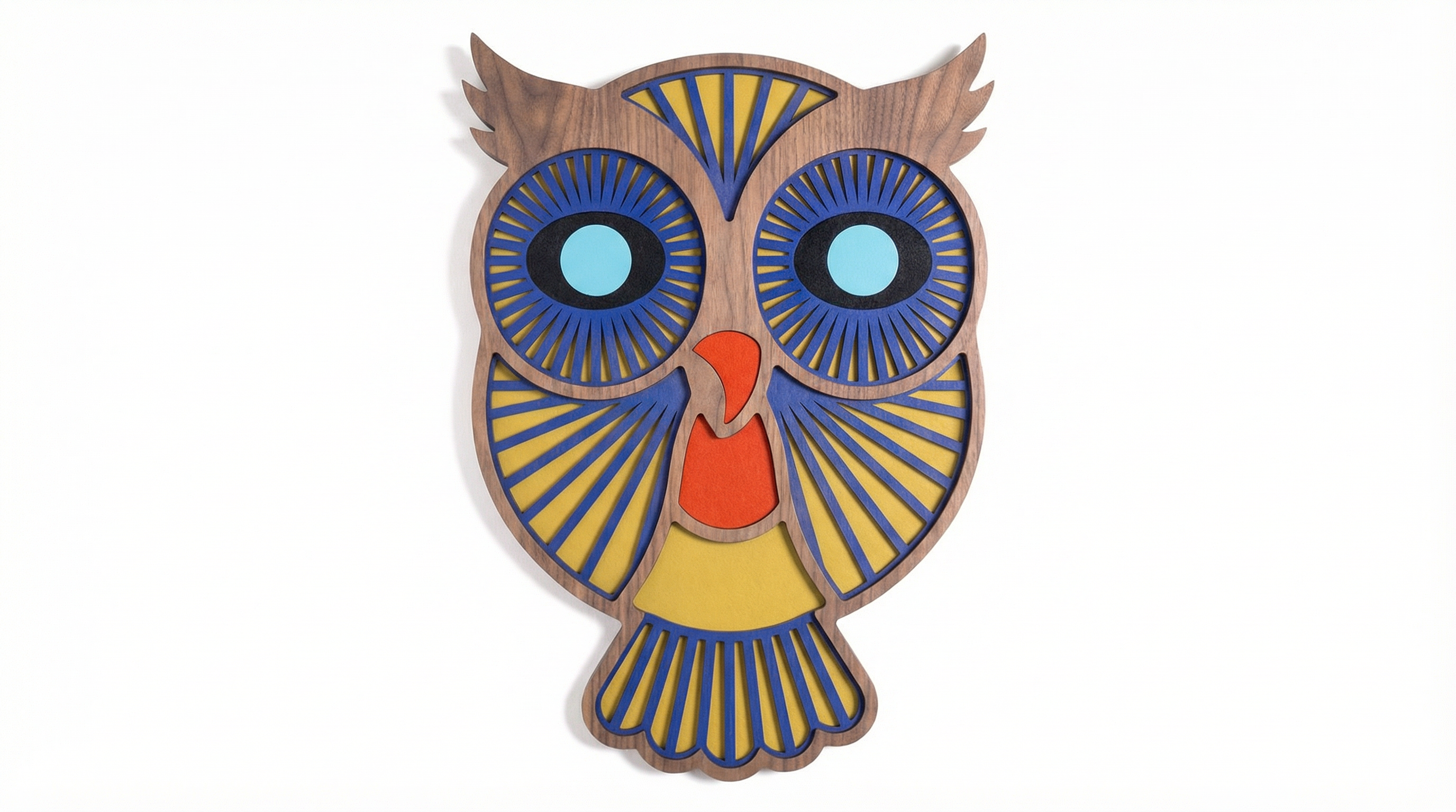 Owl Wall Mask – Handmade 3D Wooden Wall Decor | Masqez