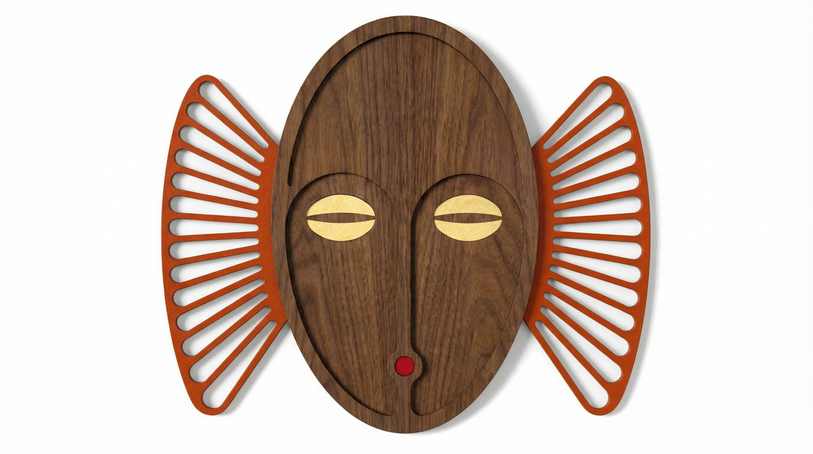 Sunburst Tribal Face Mask - Wooden wall decor
