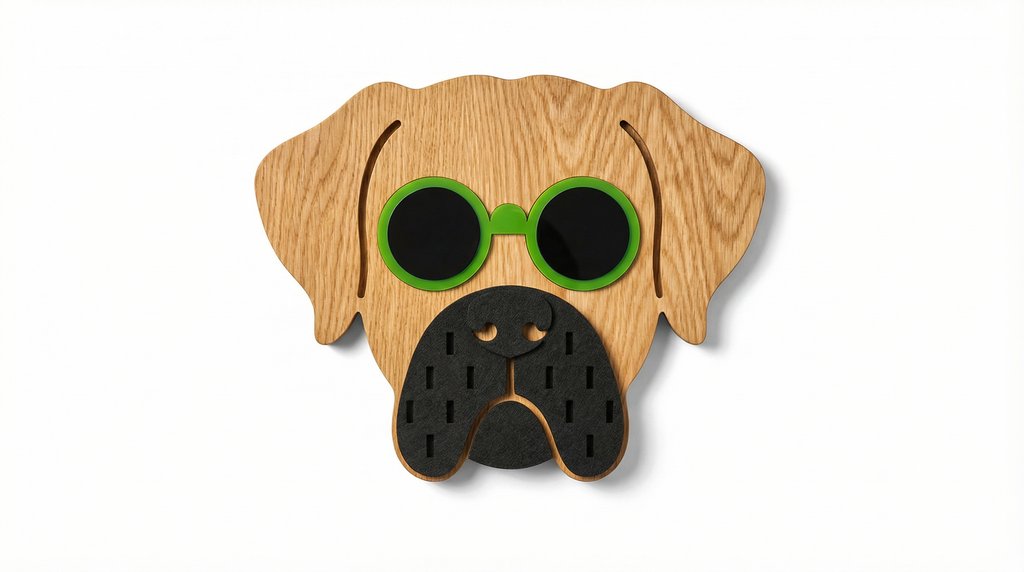 Lime Specs Set – 3D Wooden Wall Art Set | Masqez