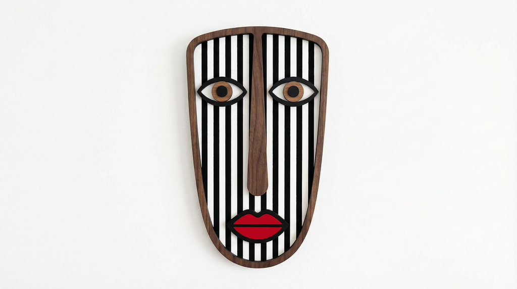 ZEBRA SOUL Face Mask – Handmade 3D Wooden Wall Decor | Masqez
