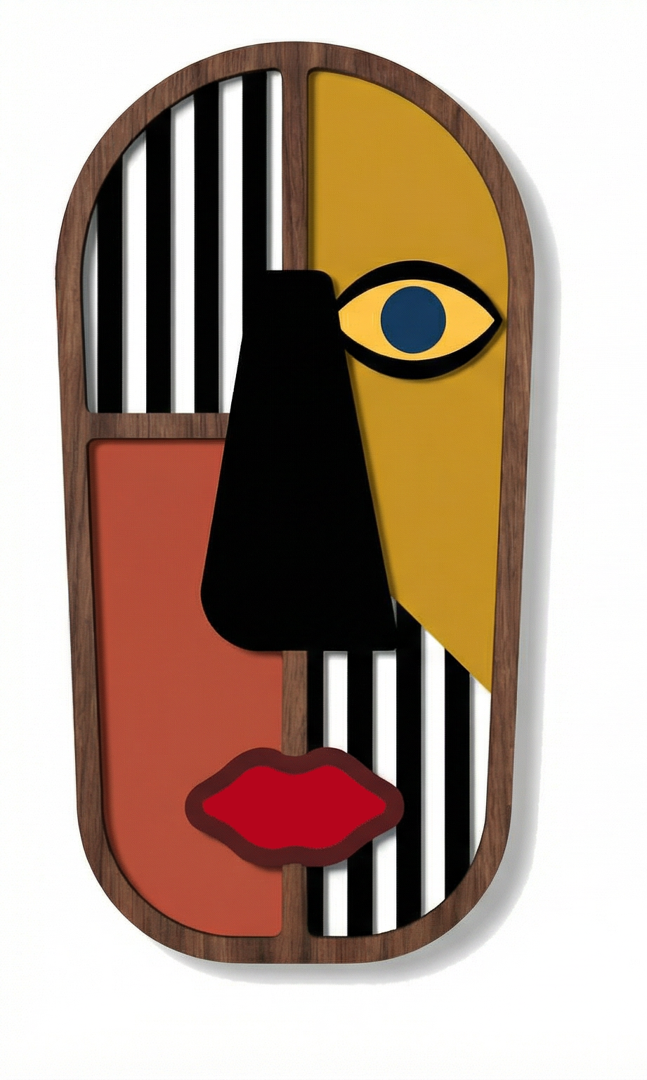 The Contrast Mask - wooden wall decor